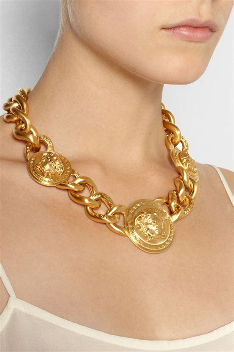 versace necklace 18k gold